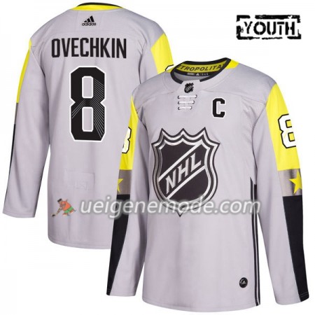 Kinder Eishockey Washington Capitals Trikot Alexander Ovechkin 8 2018 NHL All-Star Metro Division Adidas Grau Authentic